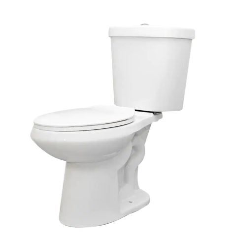 Photo 1 of 2-piece 1.1 GPF/1.6 GPF High Efficiency Dual Flush Complete Elongated Toilet in White, Seat Included
