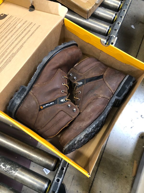 Photo 2 of Carhartt Men's Traditional Welt 6" Steel Toe Work Boot Construction 14 Crazy Horse Brown Oil Tanned