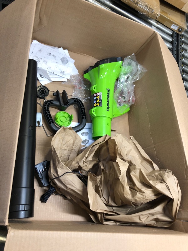 Photo 2 of Greenworks 40V (150 MPH / 130 CFM / 75+ Compatible Tools) Cordless Leaf Blower, 4.0Ah Battery and Charger Included
