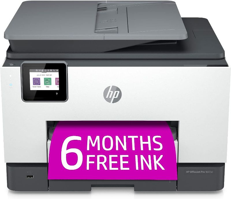 Photo 1 of HP OfficeJet Pro 9025e Wireless Color All-in-One Printer with Bonus 6 Months Instant Ink with HP+,Gray, Medium
