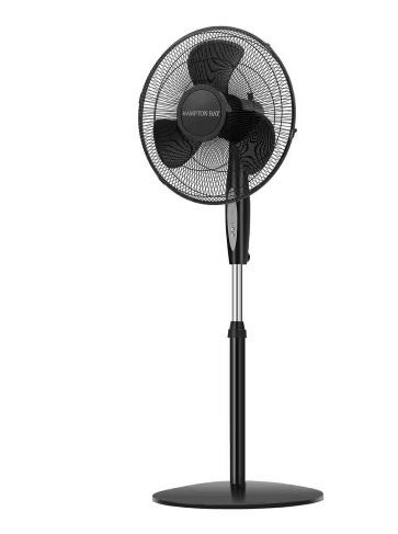 Photo 1 of 16 in. 3 Speed Digital Oscillating Standing Fan with Adjustable Height
