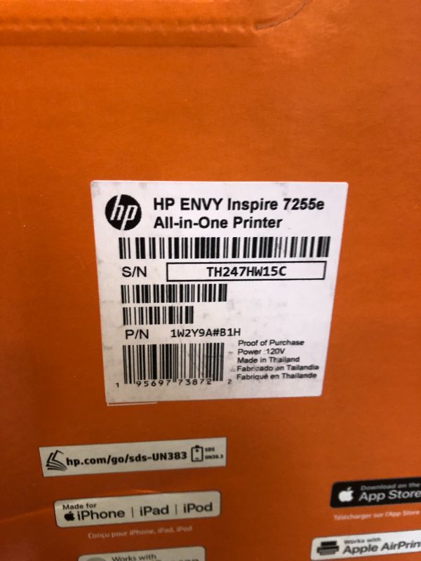 Photo 2 of HP ENVY Inspire 7255e All-in-One Printer 
