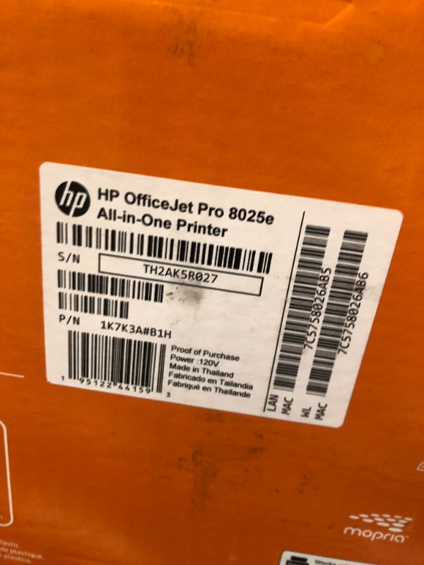 Photo 4 of HP OfficeJet Pro 8025e Wireless Color All-in-One Printer 