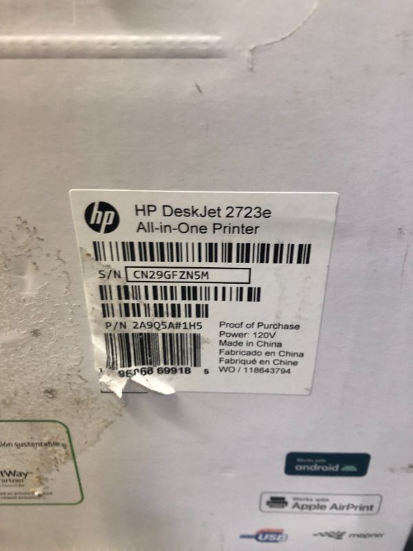 Photo 1 of HP DeskJet 2723e All-in-One Printer