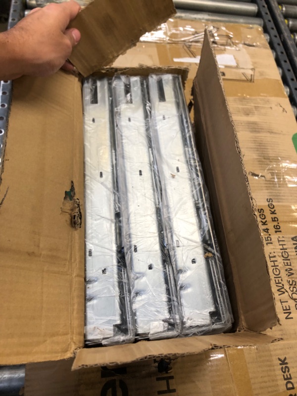 Photo 1 of 6 Pairs of 15 Inch Soft Close Undermount Drawer Slides Full Extension Concealed Drawer Rails with Mounting Screws,3D Locking Device and Brackets 15inch 6 Pairs