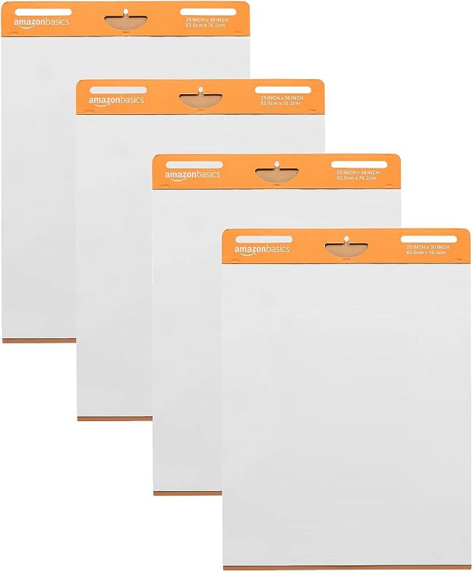 Photo 1 of Amazon Basics Sticky Easel Pad, 25 x 30-Inch, 4-Pack
