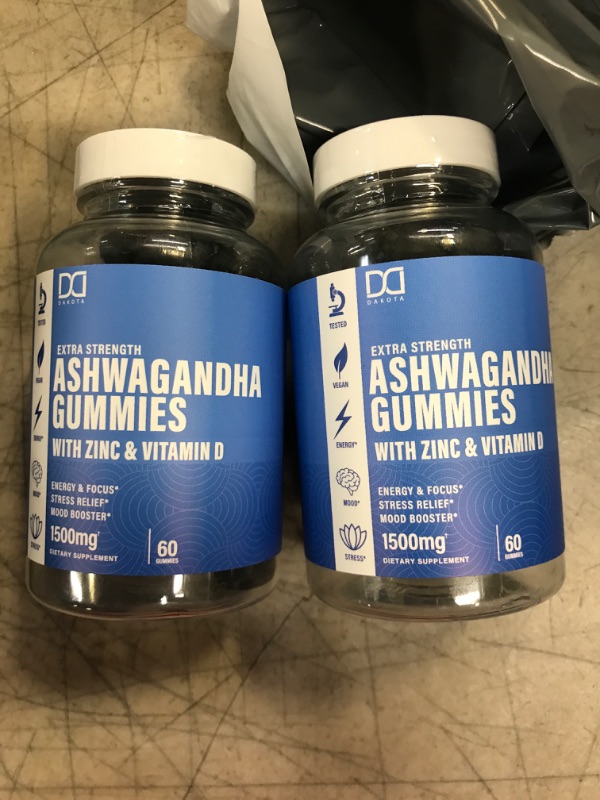 Photo 2 of (2 Pack) Ashwagandha Gummies with Organic Maca Root Powder Extract Supplements for Stress Relief
