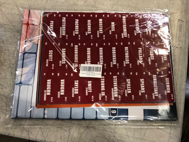 Photo 1 of Catzvpu 2023 Fantasy Football Draft Board - Fantasy Football Draft Board for The 2023-2024 Season Kit,12 Teams 20 Rounds & 450 Label Stickers
