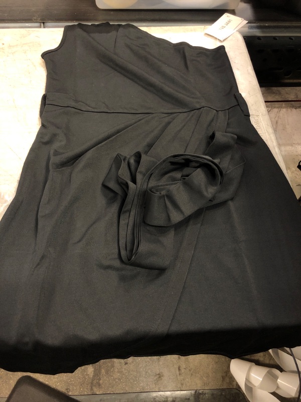 Photo 1 of kids black dress- one shoulder 
size- 14(xl-160)