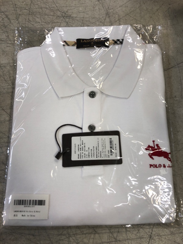 Photo 1 of mens polo shirt- white
size- xl