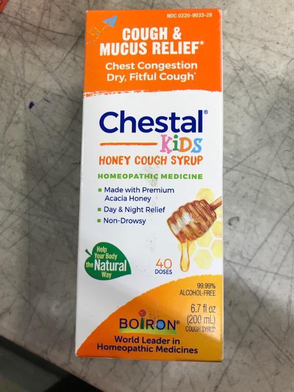 Photo 2 of Boiron Chestal Honey Children's Cough Syrup for Nasal and Chest Congestion, Runny Nose, and Sore Throat Relief - 6.7 Fl oz 6.7 Fl Oz (Pack of 1)