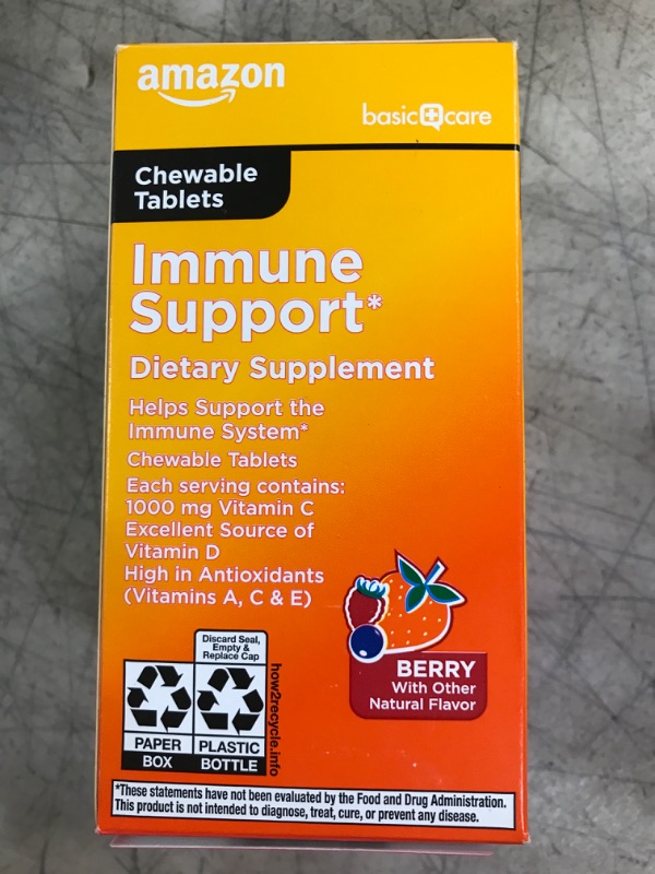 Photo 2 of Amazon Basic Care Immune Support Berry Chew Tablets, 116 Count Berry 116 Count