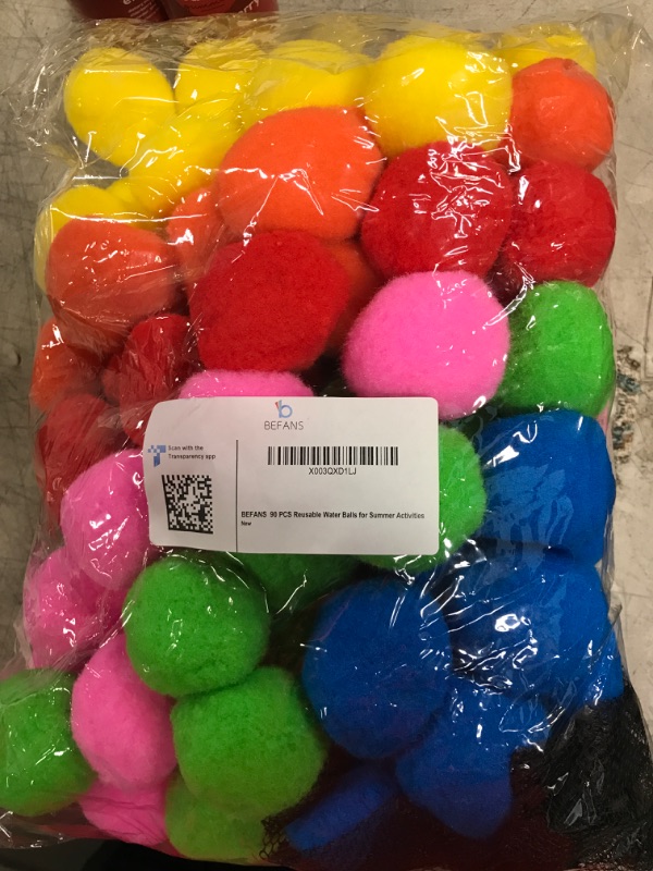 Photo 2 of 90 Pcs Reusable Water Balls, Reusable Water Balloons for Outdoor Toys and Games, Water Toys for Kids and Adults Boys and Girls - Summer Toys Ball for Pool and Backyard Fun Multicolor 90