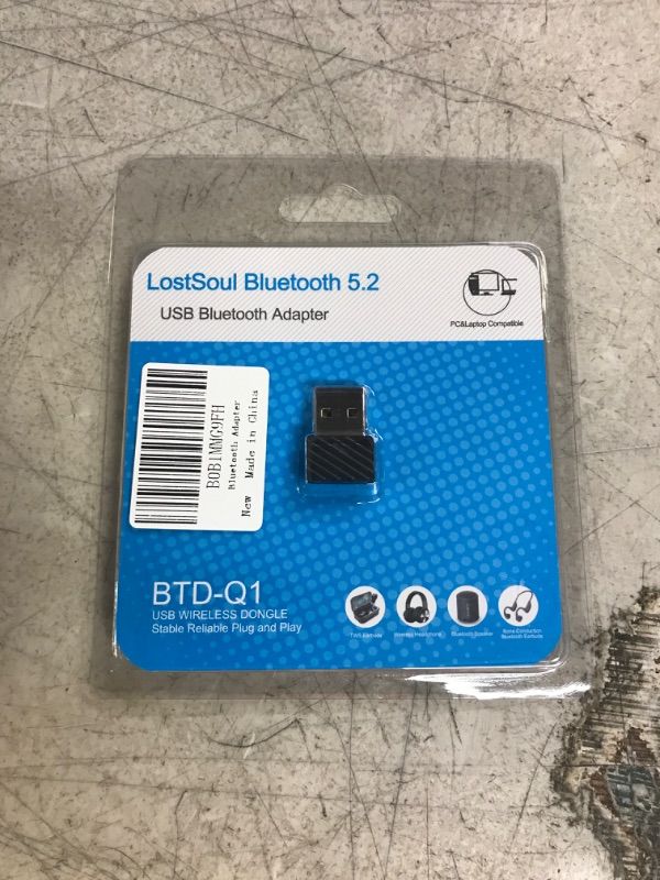 Photo 2 of Bluetooth Adapter for PC, 5.2 USB Mini Bluetooth Dongle Receiver Support Windows 10/8.1/8/7 Mac OS for Connecting Bluetooth Headphones Mouse Keyboard to PC Laptop Desktop - Plug and Play