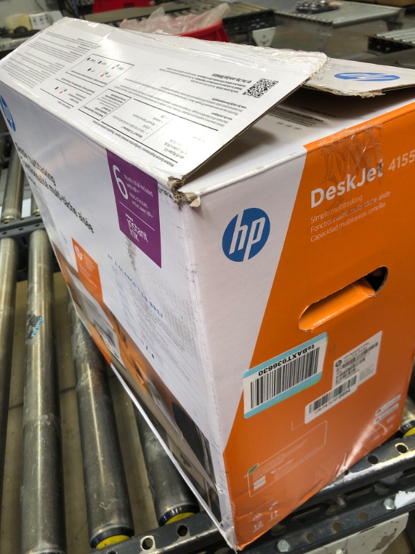 Photo 1 of HP DeskJet 4155e Wireless Color Inkjet Printer, Print, scan, copy, Easy setup, Mobile printing, Best for home, Instant Ink with HP+,white
