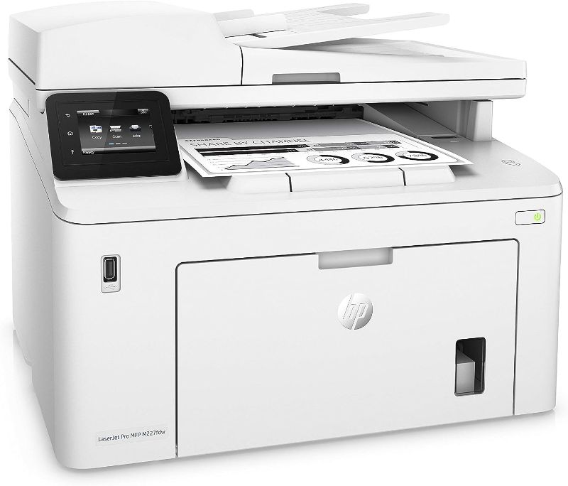 Photo 1 of HP Laserjet Pro M227fdw All-in-One Wireless Laser Jet Printer, Mobile, USB WIFI Direct Print, Copy, Scan, fax Multi-functional Black/White (G3Q75A) - (Renewed)
