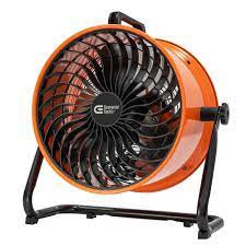 Photo 1 of 16 in. 3-Speed Floor Fan in Orange High Velocity Turbo