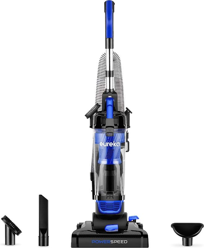 Photo 1 of Eureka Lightweight Powerful Upright Vacuum Cleaner for Carpet and Hard Floor, PowerSpeed, New Model,Blue,black/New Model
