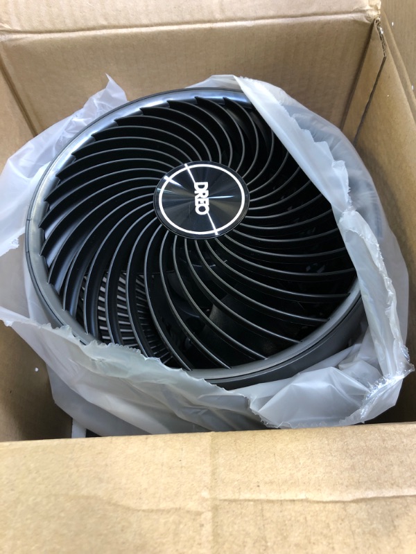 Photo 2 of Dreo Table Fans for Home Bedroom, 9 Inch Quiet Oscillating Floor Fan with Remote, Air Circulator Fan for Whole Room, 70ft Powerful Airflow, 120° Adjustable Tilt, 4 Speeds, 8H Timer Black