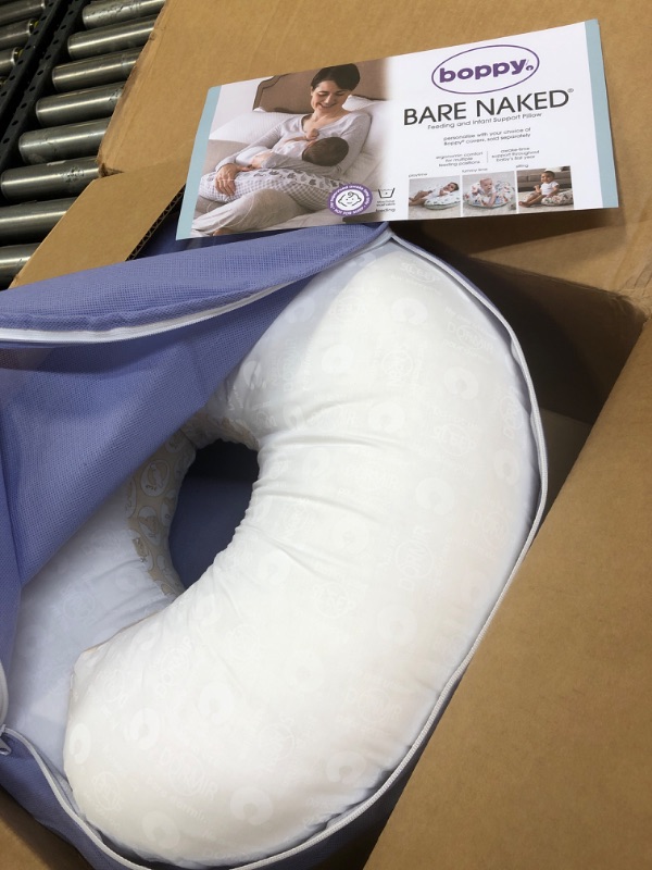 Photo 2 of Boppy Nursing Pillow Bare Naked Original Support, Boppy Pillow Only, Nursing Pillow Cover Sold Separately, Ergonomic Nursing Essentials for Breastfeeding and Bottle Feeding, with Firm Fiber Fill
