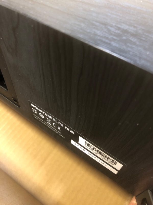 Photo 1 of Polk Signature Elite ES35 Slim Center Channel Speaker - Hi-Res Audio Certified, Dolby Atmos & DTS:X Compatible, 1" Tweeter & (6) 3" Woofers, Dual Power Port for Effortless Bass, Stunning Black Black Signature Elite Speaker