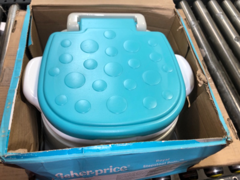 Photo 2 of Fisher-Price Royal Stepstool Potty, Blue Closed Box 1 Count (Pack of 1)