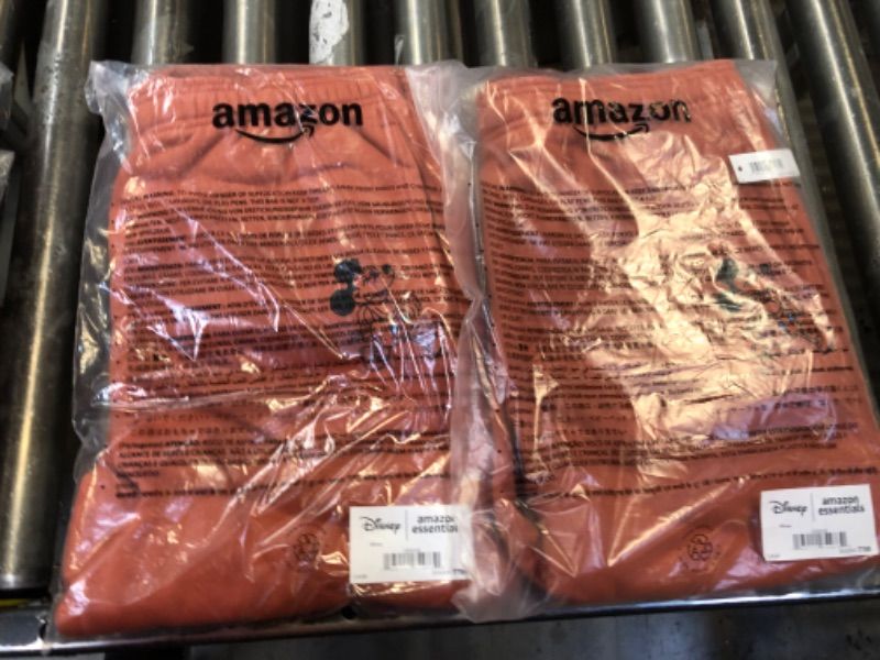 Photo 1 of 2x Amazon Essentials Disney | Marvel | Star Wars Men's Fleece Sweatpant (Available in Big & Tall) Medium Coral Orange Mickey