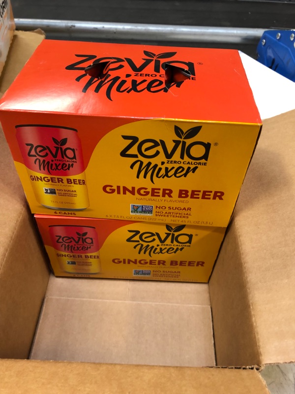 Photo 2 of Zevia Zero Calorie Mixer, Ginger Beer, 7.5 Ounce Cans (Pack of 12)

