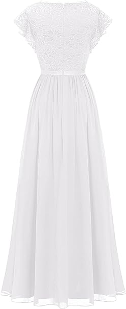 Photo 1 of Dressystar Women's V Neck Formal Dress Maxi Lace Chiffon Long Bridesmaid Wedding Gown
2xl