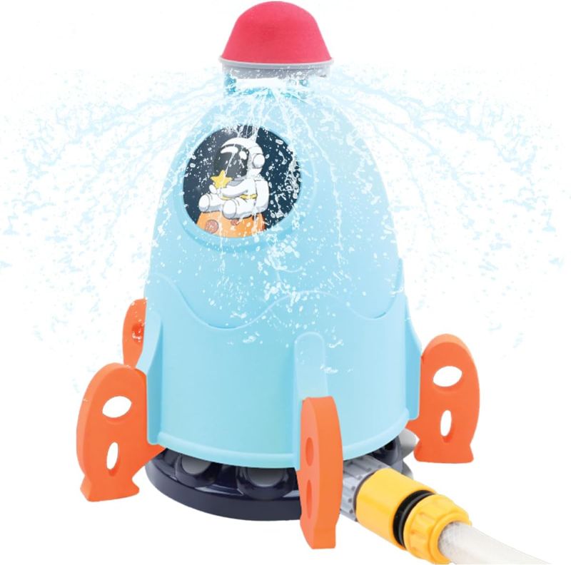 Photo 1 of BAKAM Hydro Launch Water Sprinkler for Kids Ages 3-5, Water Powered Rocket Launcher for Toddlers Outdoor Play, Kids Sprinklers Toy for Summer Garden & Backyard Water Fun

