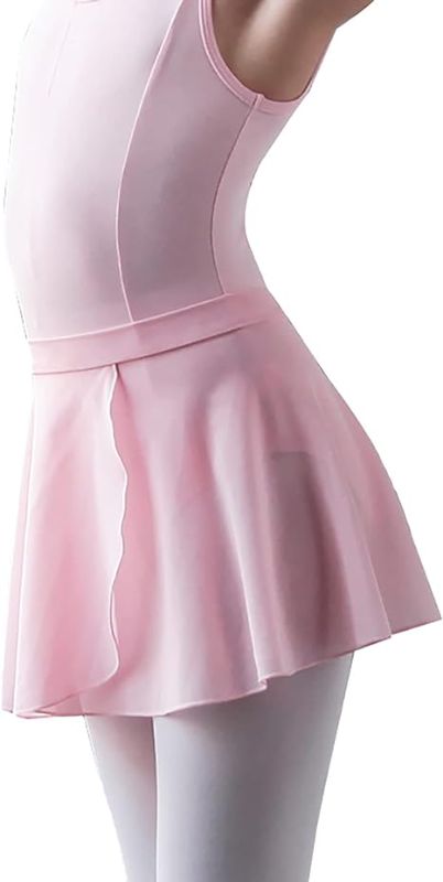 Photo 1 of DANCEYOU Ballet Dance Skirts Narrow Belt Wide Belt Chiffon Skirts for Kids Girls Toddler Performance Pull-On Skirt
