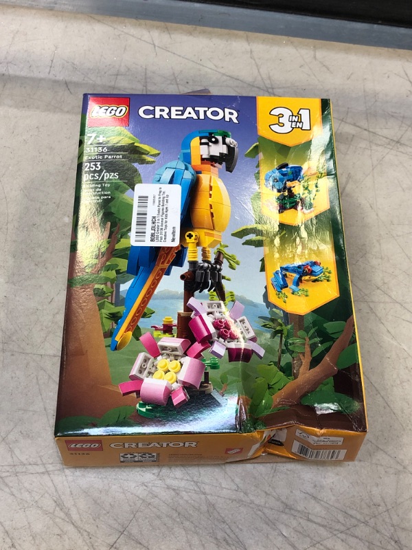 Photo 2 of LEGO Creator 3 in 1 Exotic Parrot to Frog to Fish 31136 Animal Figures Building Toy, Creative Toys and Easter Gift for Kids Ages 7 and up