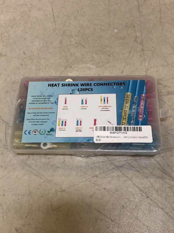 Photo 2 of 120PCS Heat Shrink Wire Connectors,Heat Shrink Butt Connector,Self-Welding Marine Waterproof and Wear-Resising Connector Terminal Insulation Ring Butt Connector