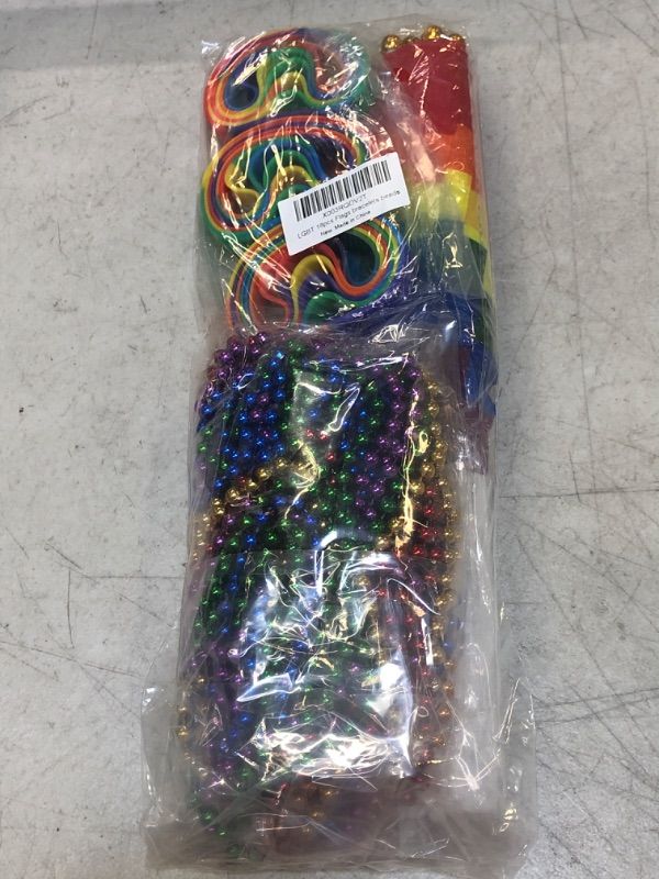 Photo 1 of FULLIVE 18 PCS Pride Stuff, Gay Pride Beads Accessories Bulk, 6 Kinds of Metallic Rainbow Beads Necklace, LGBTQ Pride Necklace for Women Men, Costumes Decor for Pride Month Parade Throws Party Favors 18 pcs beads necklace