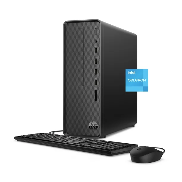 Photo 1 of HP - S01-aF0011 Slim Desktop, AMD Athlon Silver 3050U, 4GB RAM, 256 GB SSD, Windows 10 Home (S01-aF0011, Black) Jet Black S01-aF0011 Desktop