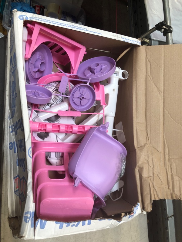 Photo 1 of American Plastic Toys Shop with Me Stroller for Baby Doll, 2-in-1 Stroller and Shopping Cart, Encourages Role Play, Builds Motor Skills for Toddlers Learning to Walk, Pink and Purple, for Ages 2+