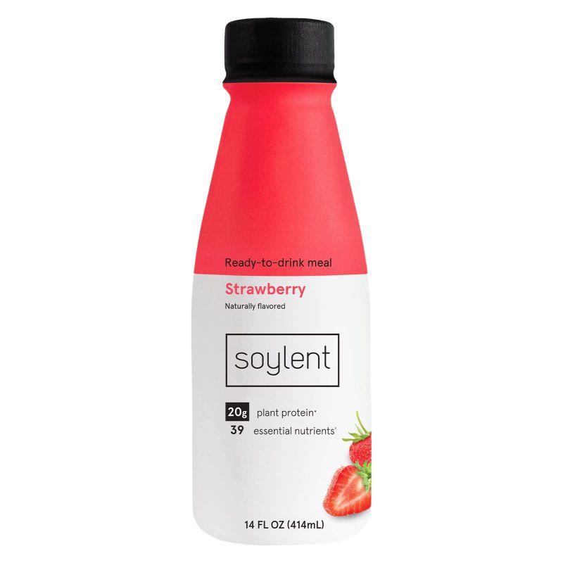 Photo 1 of 12pcs---exp date 05/2023----Soylent Meal Replacement Drink, Strawberry, 14 Fl Oz