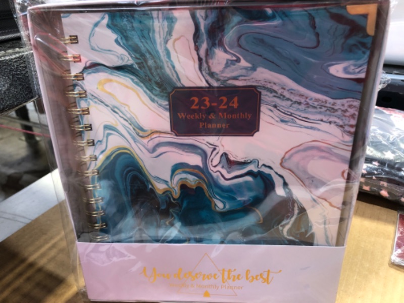 Photo 2 of 2023-2024 Planner - Academic Planner 2023-2024 with Gift Box, 8’’ x 10", Jul 2023 - Jun 2024, 12 Monthly Tabs, 15 Note Pages, Thick Paper, Hardcover, Perfect Daily Organizer 8'' × 10'' 8'' × 10'' Hardcover Planner