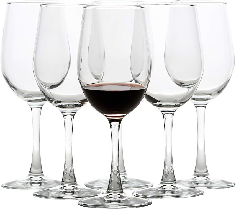 Photo 1 of 12 Ounce - Set of 12, All-Purpose Classic Durable Red/White Wine Glasses