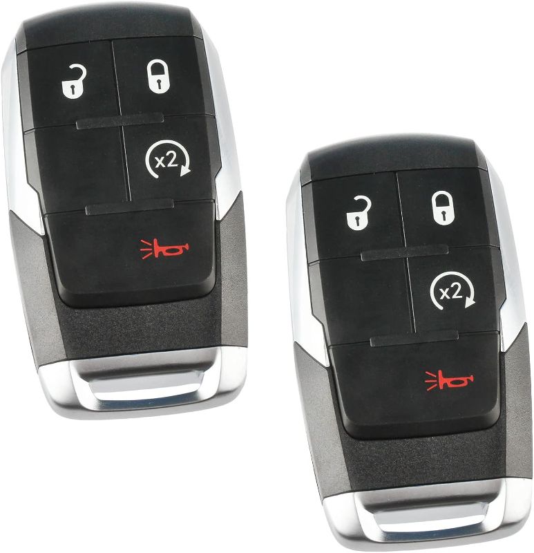 Photo 1 of 2x Fits Keyless Entry Remote Start Car Key Fob 4btn For Ram 2500 3500 4500 5500(GQ4-76T)