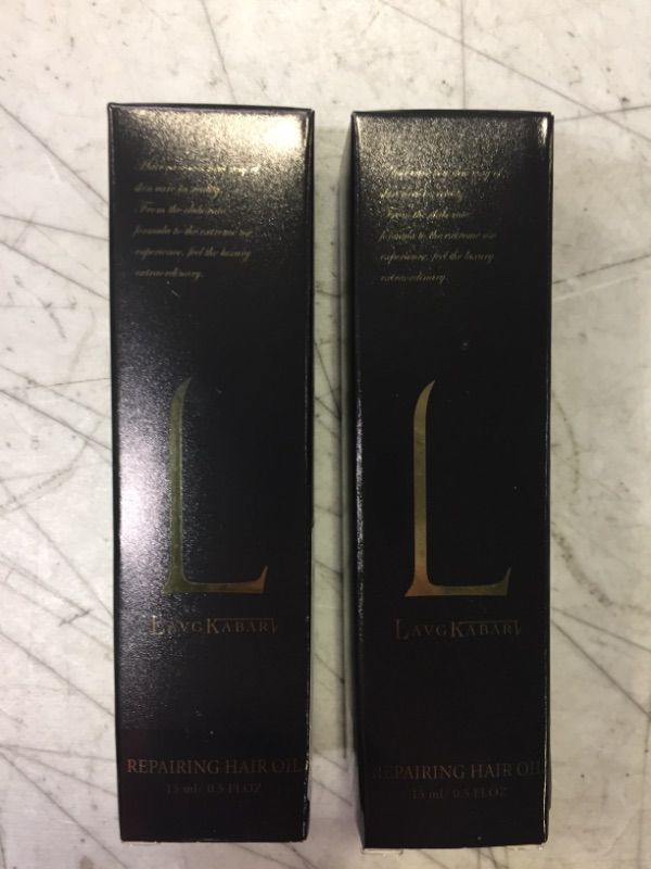 Photo 2 of 2PCS LOT PACK LAVG KABAR Hair Oil,Repair Dry Damaged Hair Quickly,Hair Treatment Oil for Men and Women,Curly Frizzy Hair Oil (5ml) 0.17 Fl Oz (Pack of 2)