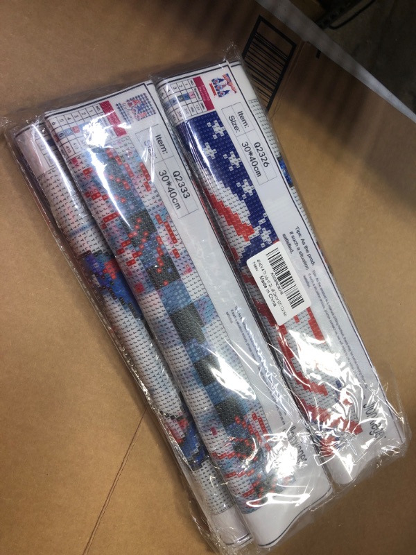 Photo 2 of 4PACK 4 Th July of Diamond Painting Kits Gnome Celebrate Independence Day,America Flag Diamond Art Kits for Adults,Full Drill Diamond Paintings Diamonds Paint for Home Wall Decor Gift 12x16in ----------------factory sealed 
