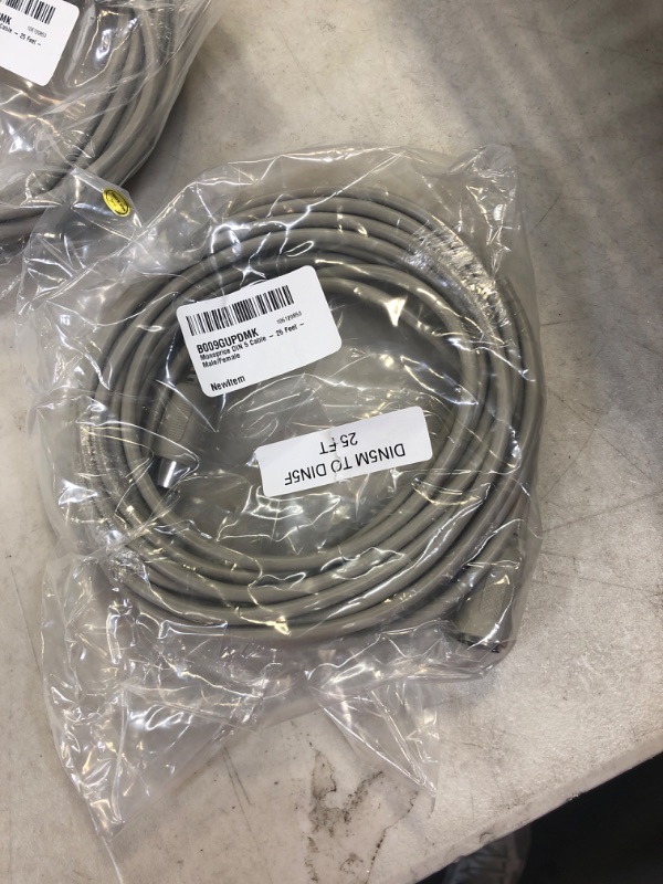 Photo 2 of Monoprice DIN 5 Cable - 25 Feet - Male/Female