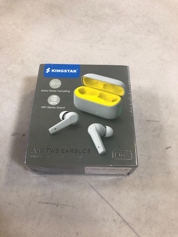 Photo 1 of Kingstar Noise Cancelling Wireless Earbuds Bluetooth 5.1 in-Ear Hybrid Active Noise Cancelling Headphones, ANC ENC Bluetooth Earbuds Touch Control IPX5 Earphones 4-Mic Premium Stereo Sound factory sealed 