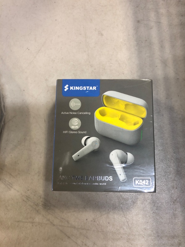 Photo 2 of Kingstar Noise Cancelling Wireless Earbuds Bluetooth 5.1 in-Ear Hybrid Active Noise Cancelling Headphones, ANC ENC Bluetooth Earbuds Touch Control IPX5 Earphones 4-Mic Premium Stereo Sound