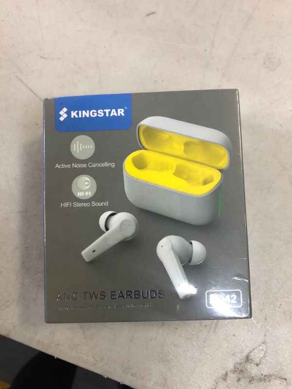 Photo 2 of Kingstar Noise Cancelling Wireless Earbuds Bluetooth 5.1 in-Ear Hybrid Active Noise Cancelling Headphones, ANC ENC Bluetooth Earbuds Touch Control IPX5 Earphones 4-Mic Premium Stereo Sound (FACTORY SEALED)