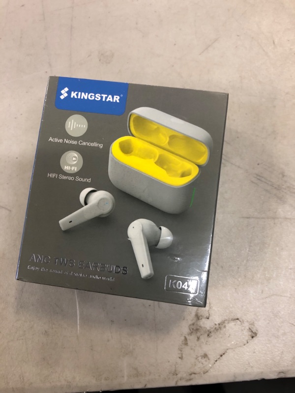 Photo 2 of Kingstar Noise Cancelling Wireless Earbuds Bluetooth 5.1 in-Ear Hybrid Active Noise Cancelling Headphones, ANC ENC Bluetooth Earbuds Touch Control IPX5 Earphones 4-Mic Premium Stereo Sound (FACTORY SEALED)