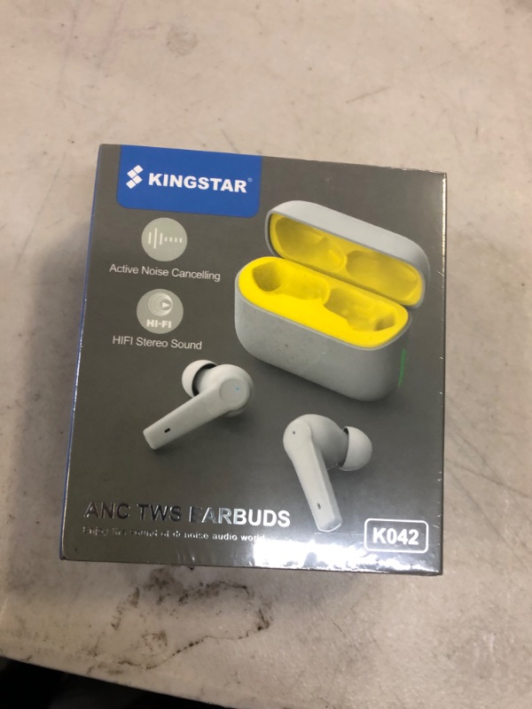 Photo 2 of Kingstar Noise Cancelling Wireless Earbuds Bluetooth 5.1 in-Ear Hybrid Active Noise Cancelling Headphones, ANC ENC Bluetooth Earbuds Touch Control IPX5 Earphones 4-Mic Premium Stereo Sound