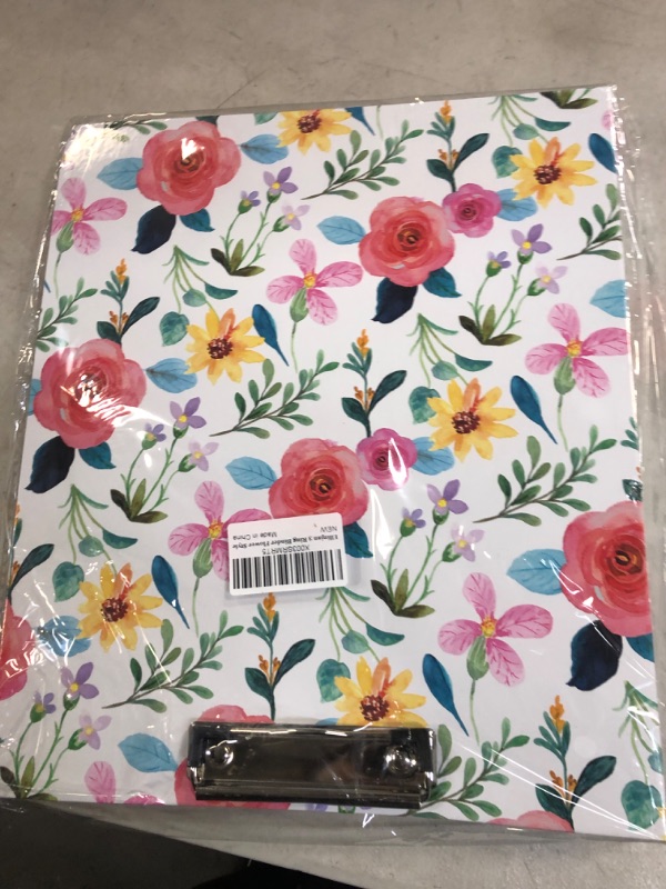 Photo 2 of 3 Ring Binder, 1 Inch Round Ring Binder with Sheet Protectors, Tab Dividers and File Folder Labels, Cute Clipboard Binders with 2 Pockets, Portfolio Binder Organizer for Women School Office Supplies