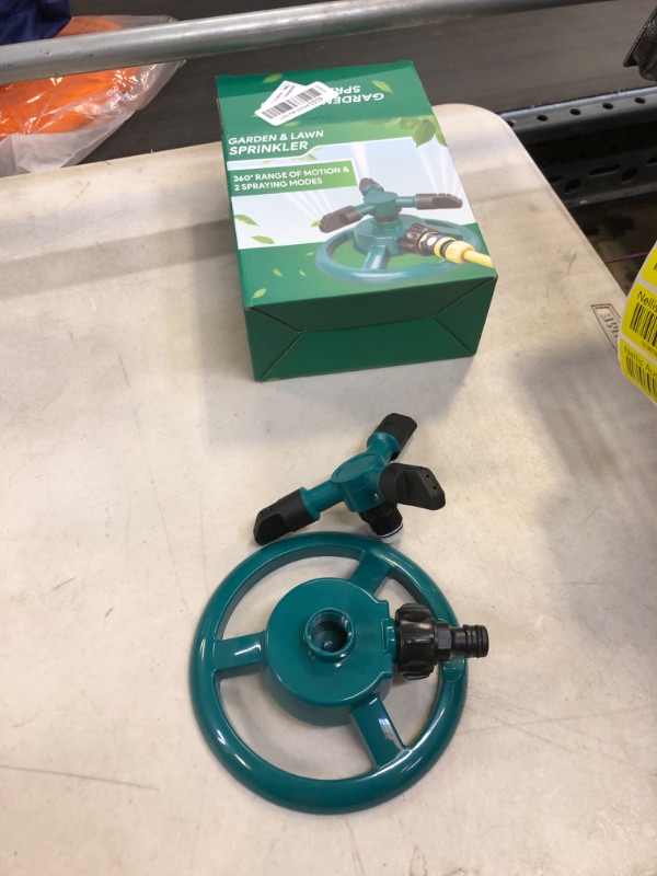 Photo 2 of Garden Sprinkler, Kadaon 360 Degree Rotating Lawn Sprinkler Large Area Coverage - Adjustable, Weighted Gardening Watering System
